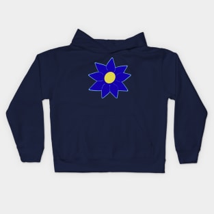 Blue clematis flower Kids Hoodie